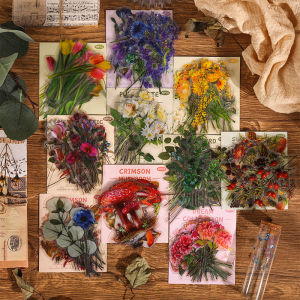 Natural History Museum Sticker Pack Vintage Childrens Scrapbooking Decals Flower Butterfly Insect Decorative Paper Crafts