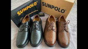 Giày nam buộc dây da bò SUNPOLO XIPO01 Nam tính mạnh mẽ (Đen Nâu)