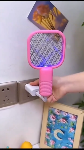 【NEW】2 in 1 Electric Flies Mosquito Swatter Killer USB Rechargeable  Mosquito Trap Rack LED Lamp
