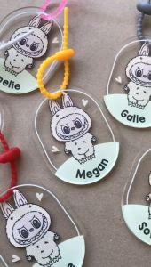 Bagtag Labubu The Monster Custom Nama Gantungan Tas Koper