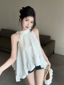 GUZILIAN | Korean Style Design Sensation Minimalist Off Shoulder Vest Versatile Pure Desire Top For Women Spring Summer New Arrival