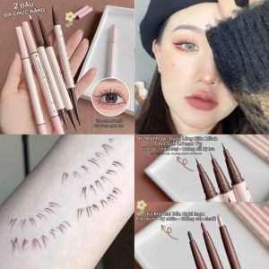 [Chính Hãng💋] Bút Kẻ Mắt 2 Đầu Gel + Nước Siêu Mảnh 0.01mm Đa Năng