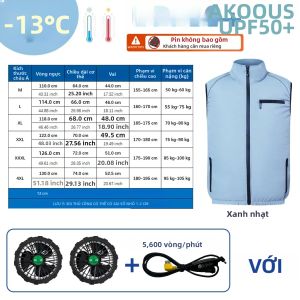 Áo Làm Mát USB AKOOUS 12V Dành Cho Công Việc Ngoài Trời Và Câu Cá Mùa Hè - Áo Điều Hòa Không Khí Với Thiết Kế Phản Quang (Không Bao Gồm Nguồn Điện)