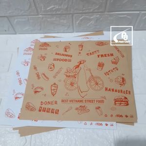 Giấy gói bánh mì tam giác giấy gói hamburger 1KG (giá 210đ/tờ) giấy gói bánh mì và các loại bánh giá rẻ