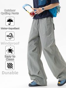 OULUDE | Water Repellent Quick Dry Tactical Cargo Pants Summer Loose Wide Leg Long Trousers