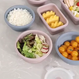 【SG Stock】Foldable Compact Space-Saving Silicon Bento Lunch Box Food Storage Container Bowl Collapsible Microwave Safe