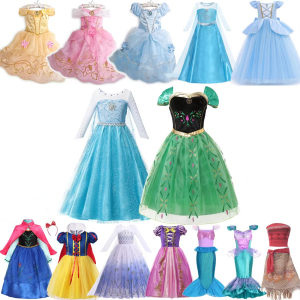 Girls Dresses Kids Princess Dresses Princess Collection Cosplay Costumes Halloween Carnival Party Costumes Girls Party Dresses