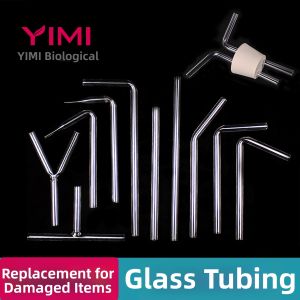 Laboratory Glass Bending Tube Gas Guide Pipe Sharp Pointed Straight Y T Shaped 60/90/120 Degrees for Chemical Experiments