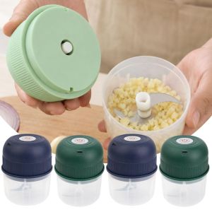 260ml Wireless Electric Garlic Chopper / USB Rechargeable Mini Vegetable Grinder / Portable Detachable Food Masher / Household Kitchen Tool for Garlic Chili Onion