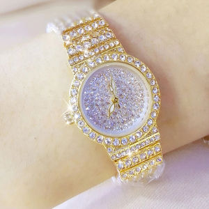 2022 Brand Luxury Women Watches Full Diamond Dress Ladies Japan Quartz Movement Womens Wristwatch Stainless Steel