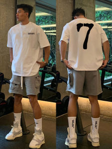 Heavyweight Pure Cotton Short Sleeve T-Shirt Mens Loose Fit round Neck Summer White Top Breathable Comfortable Casual Tee