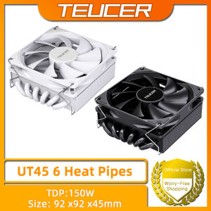 TEUCER UT45 CPU Cooler - 6 Heat Pipes TDP 150W ITX Chassis Air Cooling Radiator for AM5 AM4 Intel LGA1700 1200 2011