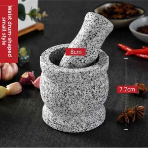 CHIZHIDU | Household Garlic Press Grinding Stone Mortar