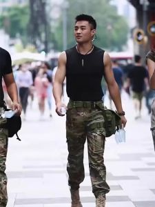 Summer Mens Trendy Brand Solid Color Sleeveless Tank Top Breathable round Neck Casual Pure Cotton Sports Vest Top