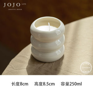 Nordic Style Aromatherapy Candle Holder Indoor Decorative Ornaments Simple Modern Ceramic Candlestick for Block Candles