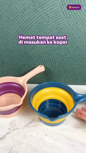 Gayung Lipat Portable Plastik Silikon Premium Tebal Gayung Mandi Serbaguna Perlengkapan Haji Umroh Nabawi Jakarta