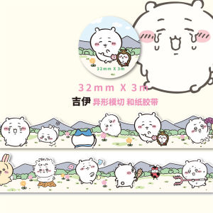 Cute Chiikawa Japanese Paper Tape Roll 3cm Journal Decoration Modeling Collage Material Ins Giicawa Stickers