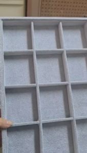 khay nhung 12 ngăn trưng trang sức đồng hồ vòng chuỗi cao cấp