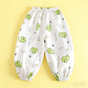 Summer Baby Mosquito Pants Thin Breathable Lantern Trousers For Boys Girls Loose Casual Nine Points Pants Kids Soft Sleep Pants