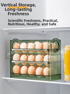 Youqin | Egg Storage Organizer with Auto Lid Fridge Compatible