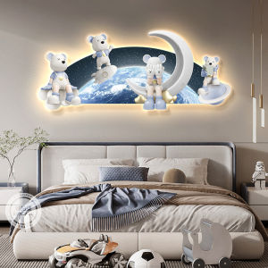 RUIBAHAO | Modern Simple Cute Bear Cartoon Childrens Room Decorative Painting