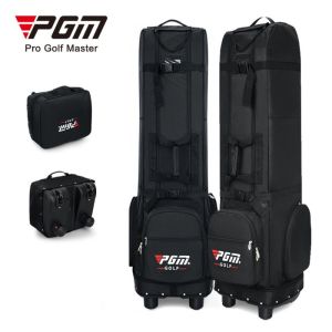 PGM Golf Travel Covers for Airlines Durable Foldable Thickened Black Waterproof Golf Club Travel Bag Cover with Wheels