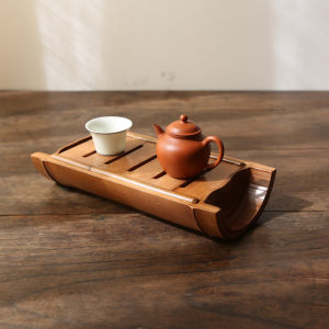 Gengyun Taiwan Original Flavor Bamboo Tea-Tray Tea Tray Tea Table Mini Water Storage Tray Bamboo Joint Cup Saucer Cup Holder