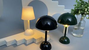 Vimite LED Mushroom Table Lamp Battery Warm White Bedside Bedroom Night Light Retro Simple Indoor And Outdoor Decorative Atmosphere Light