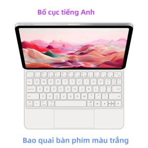 Bao Da Bàn Phím Folio Magic Dành Cho iPad Air 11 Inch M3 2025 M2 Pro Có Bàn Phím Tích Hợp Hỗ Trợ Tiếng Tây Ban Nha Bồ Đào Nha Do Thái Ả Rập Pháp Đức