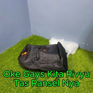 FTH - Tas Ransel Pria Hitam Polos VENOM