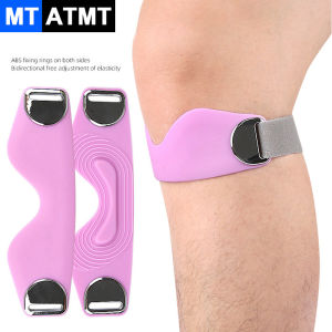 1/2Pcs Silicone Patellar Tendon Support Strap Adjustable Non-Slip Knee Brace Stabilizer for Basketball Running Hiking Gym