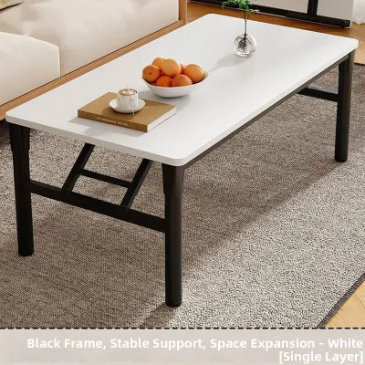 Foldable Easy-Install Rectangular Low Table