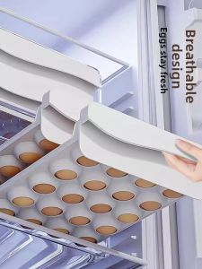 MIVOFIVO | Egg Drawer Organizer Refrigerator Kitchen Storage Tool Food Grade Sealed Freshness