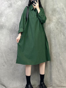 Stylish Retro French Long Sleeve Dress Womens Sweatshirt Dress plus Size Casual Elegant Spring Fashionable A-Line Skirt