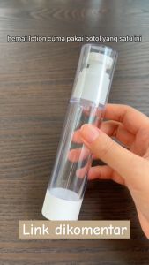 Botol Airless Pump Lotion Isi Ulang 15ml 30ml 50ml Transparan / Botol Travel Refill