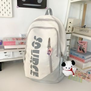 กระเป๋าเป้สะพายหลังใส่โน้ตบุ๊กความจุขนาดใหญ่สำหรับนักเรียนมัธยมปลายและนักศึกษาวิทยาลัย น้ำหนักเบา ดีไซน์ทันสมัย ​​กระเป๋าสะพายไหล่คู่