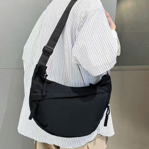 Túi Đeo Chéo Bằng Nylon Thông Thường Dành Cho Nữ Túi Đeo Vai Hobo Dung Tích Lớn Với Dây Đeo Có Thể Điều Chỉnh Màu Đen/trắng/khaki Để Sử Dụng Hàng Ngày