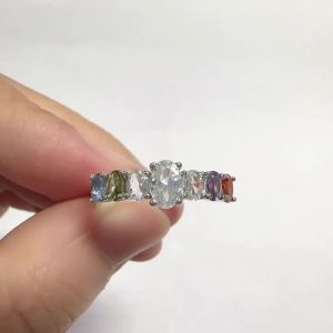 Huitan Simple Style Ring for Women Silver Color Inlaid Multiple Colors Versatile Party Wedding Chic Accessories Trendy Jewelry