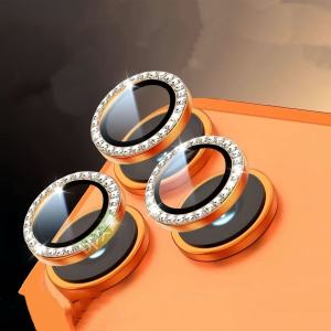 2-3Pcs Diamond Camera Protector Film For 16 15 Plus 14 17 Pro Max Lens Protective Glass For 18 17 16 Pro Max Back Cover