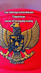 IGULS Topi Olahraga Wanita Kemerdekaan Merah Putih Bordir Garuda Kualitas Premium