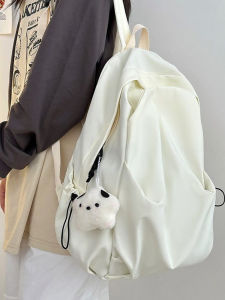 New 2025 Lightweight Fashionable Solid Color Backpack for Men And Women High Capacity Middle And High School Students Backpack