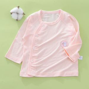 Newborn Baby Clothes Summer Ultra-Thin Tops Modal Newborn Male and Female Baby Single Long Sleeve Air Conditioning Clothes