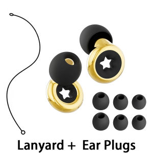 1 Set Silicone Ultra Sleep Aid Earplugs With Silicone Lanyard Waterproof Swim Earplug Concert Hearing Protection Ear Plugs