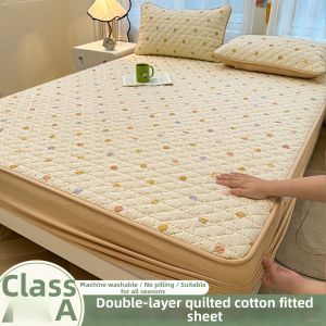 BEIPIN | Baby-Friendly Double Gauze Cotton Quilted Mattress Cover
