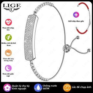 LIGE | Vòng Đeo Tay Thông Minh Sang Trọng Dành Cho Nữ LIGE Theo Dõi Sức Khỏe Giấc Ngủ Nhịp Tim Chống Nước Thiết Bị Theo Dõi Thể Dục Với Nhiều Chế Độ Thể Thao Máy Đếm Bước Chân