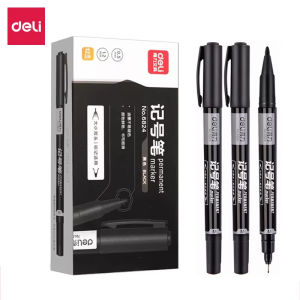 9pcs/Set Permanent Paint Marker Pen Oily Waterproof Black Pens for Tyre Markers Quick Drying Signature Pen Stationery Supplies