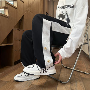 Quần Dài Nam Ống Đứng Rộng Rãi Thoải Mái Mùa Xuân Thu Quần Dài Thể Thao Thường Ngày Thời Trang Cho Học Sinh