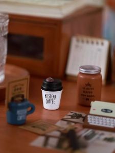Chaoyu Mini Coffee Cup Desktop Note Holder Stand Photo Clip Ins-Style Retro Cute Desktop Decoration