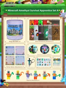 Feiyu | Minecraft Birthday Gift Box for 10 Year Old Boy Stationery Set