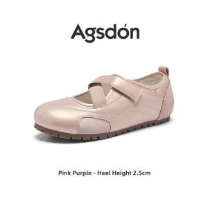Agsdon | Sports Mary Jane Summer Ballet Velcro Training Shoes Silver Thick Sole Breathable